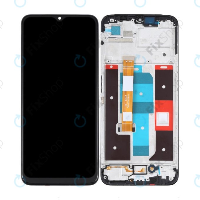Schermo per Realme C35 RMX3511, Vetro touch con cornice