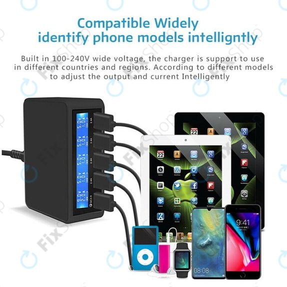 Stazione di ricarica USB con USB 3.0 e USB-C, FixPremium