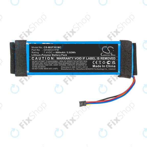 Batteria per Xiaomi Fimi Palm, GH3DC01FM, Li-Pol, 800mAh, 7.4V, HQ