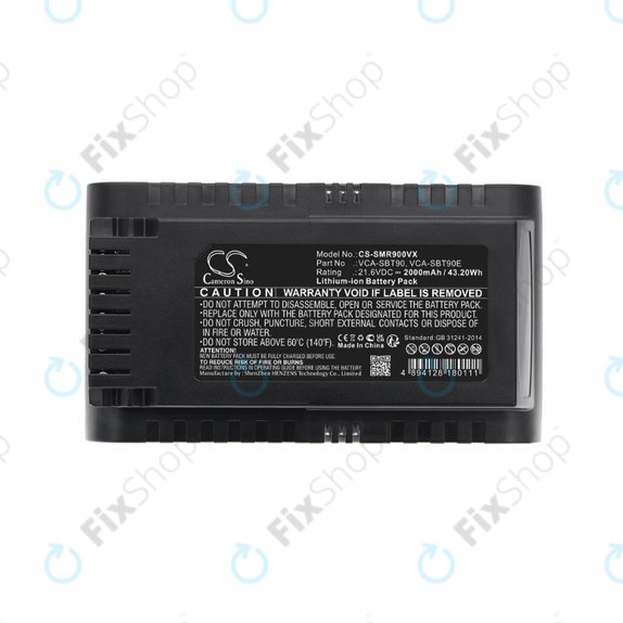 Batteria per Samsung Jet 75, 75 Multi, 75 Premium, VS70, 90, VS9000, 2000mAh