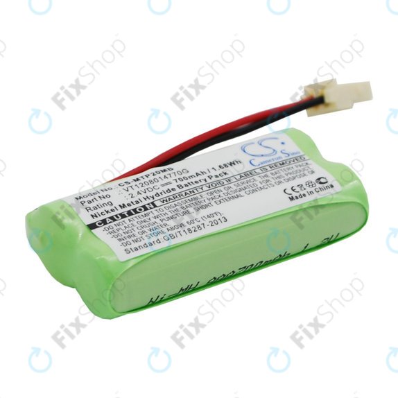 Batteria per Motorola MBP20, VT1208014770G, Ni-MH, 700mAh, 2.4V, HQ