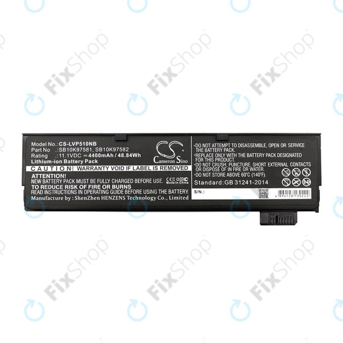 Batteria per Lenovo ThinkPad P51, T470, T570, SB10K97581, Li-Ion, 4400mAh, 11.1V, HQ