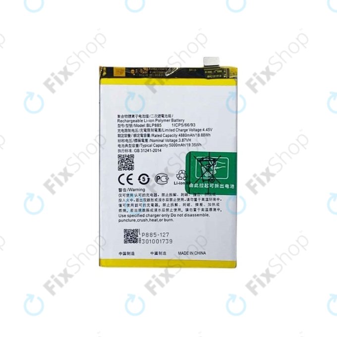 Batteria per Oppo A96, BLP885, 5000mAh