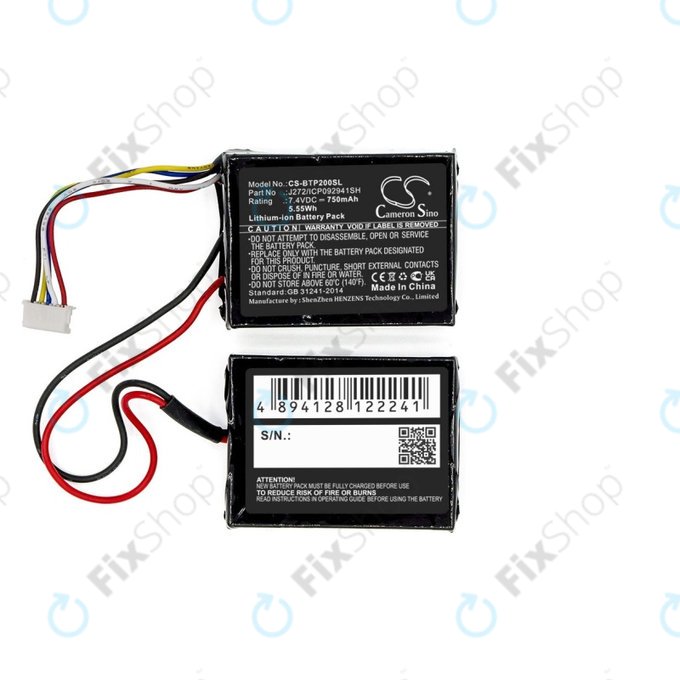 Batteria per Beats Pill 2.0, J272/ICP092941SH, Li-Ion, 750mAh, 7.4V, HQ