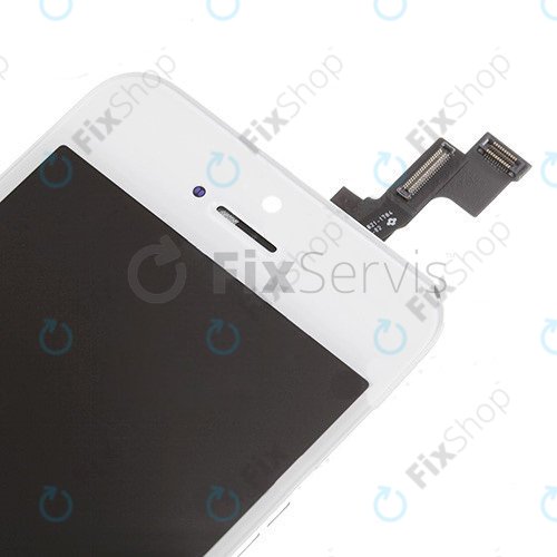 Schermo per iPhone 5S, SE, White, Vetro touch con cornice