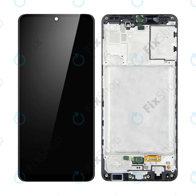 Schermo per Samsung A31 A315F, Prism Crush Black, Vetro touch con cornice