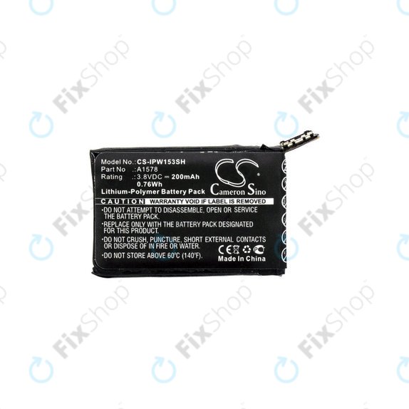 Batteria per Apple Watch 1 38 mm, 200mAh, Li-Pol, 3.8 V, A1578, HQ
