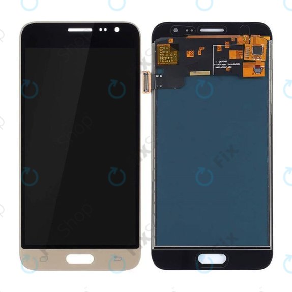 Schermo OLED per Samsung J3 J320F (2016), Gold, Vetro touch senza cornice