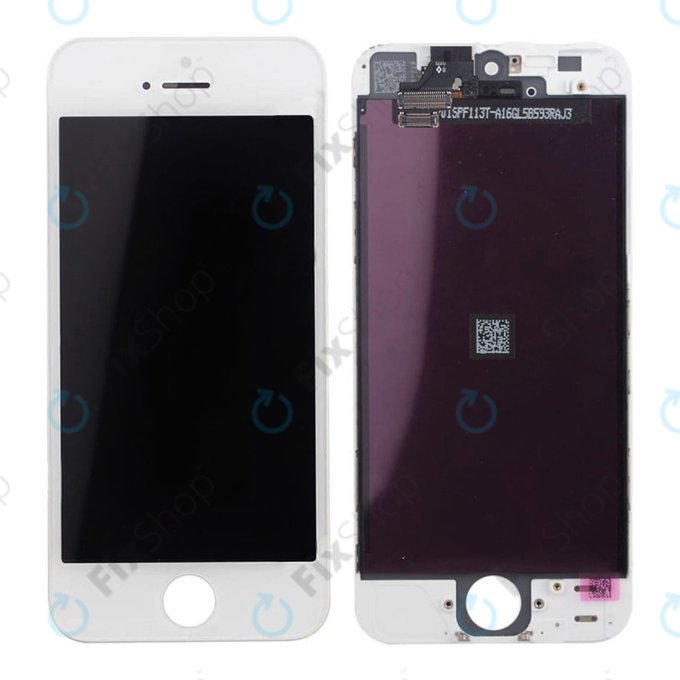 Schermo per iPhone 5, White, Vetro touch con cornice