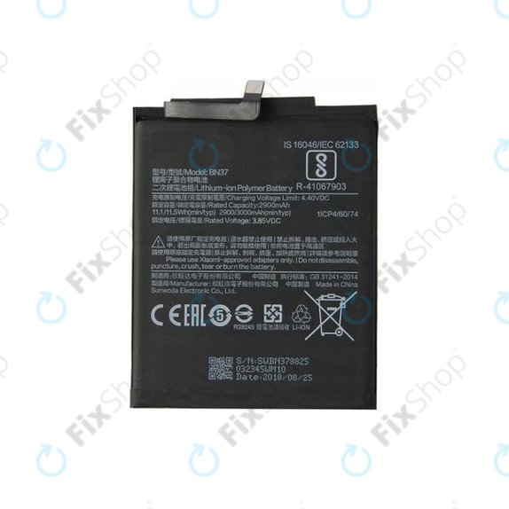 Batteria per Xiaomi Redmi 6, Redmi 6A, BN37, 3000mAh