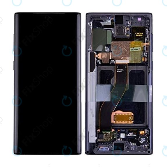Schermo OLED per Samsung Note 10, Black, Vetro touch con cornice
