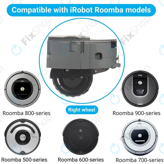 Ruota con motore (destra) per iRobot Roomba serie 500, 600, 700, 800, 900