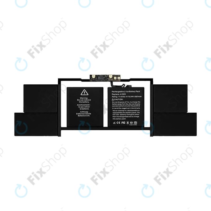 Batteria A1820 per MacBook Pro 15" A1707 (Late 2016 - Mid 2017), 6667mAh