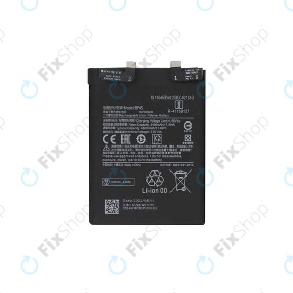 Batteria per Xiaomi 12 Pro 2201122C 2201122G, BP45, 4600mAh