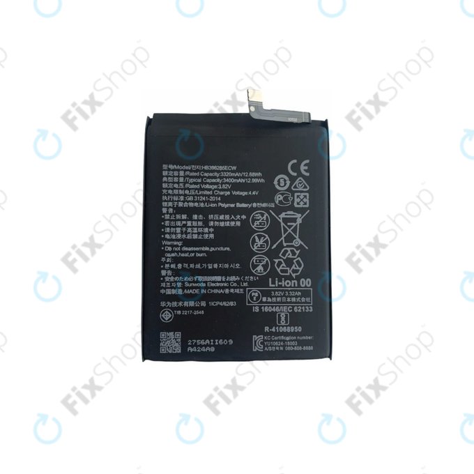 Batteria per Huawei P20, Honor 10, HB396285ECW, 3400mAh