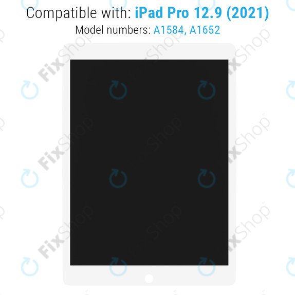 Schermo LCD per iPad Pro 12.9" (1st Gen 2015), White, Vetro touch senza cornice, Refurbished