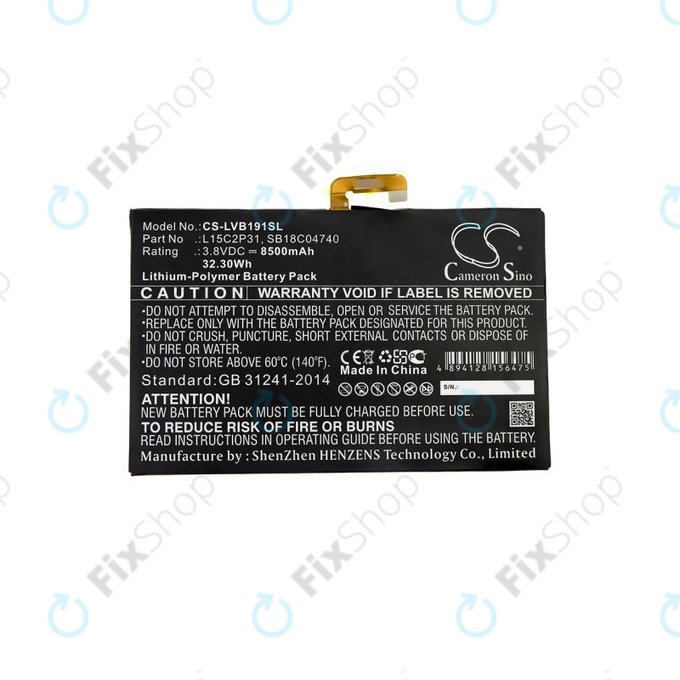 Batteria per Lenovo Yoga Book, L15C2P31, SB18C04740, 8500mAh, HQ