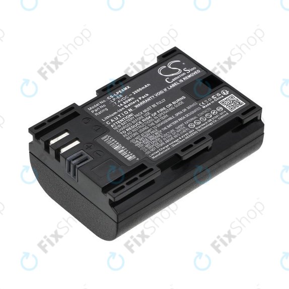 Batteria per Canon EOS 5D Mark II, EOS 7D, EOS 70D, LP-E6, Li-Ion, 2000mAh, 7.4V, HQ