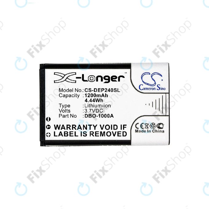 Batteria per Doro 1370, 1372, 2404, 6040, DBO-1000A, Li-Ion, 3.7V, 1200mAh, HQ