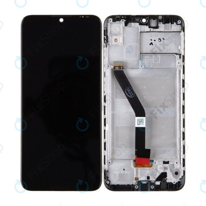 Schermo per Huawei Honor 8A, Honor Play 8A, Black, Vetro touch con cornice