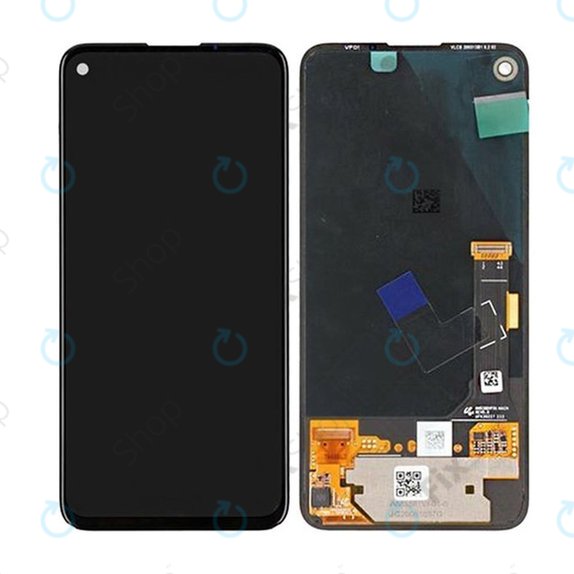 Schermo LCD per Google Pixel 4a 4G, Vetro touch senza cornice, G949-00007-01, Genuine Service Pack