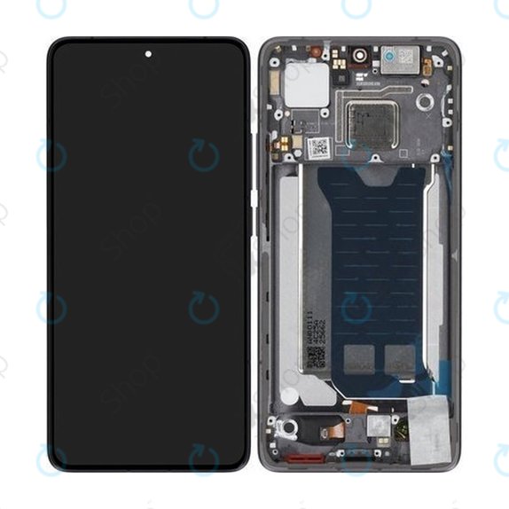Schermo per Xiaomi Poco F7 Pro 5G, Black, Vetro touch con cornice, 56002300O1100, Genuine Service Pack