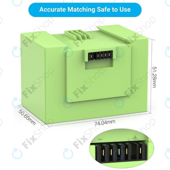 Batteria per iRobot Roomba e-seriess, i-seriess, ABL-D1, 4624864, ABL-D2, Li-Ion, 2600mAh, 14.4V, HQ