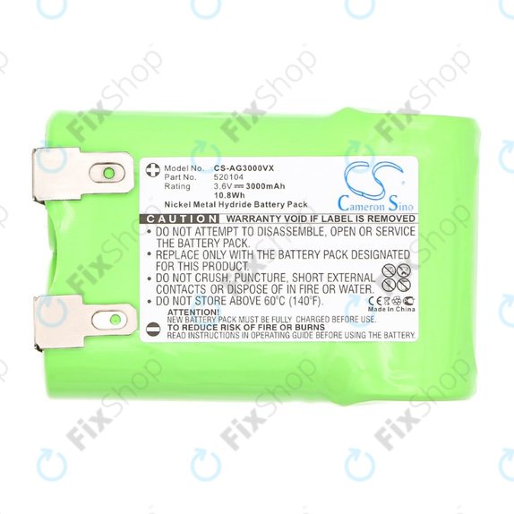 Batteria per AEG Electrolux Junior 3000, 520104, Ni-MH, 3000mAh, 3.6V, HQ