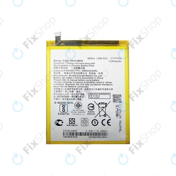 Batteria per Asus Zenfone 3 Max ZC553KL (X00DD), C11P1609, 4120mAh