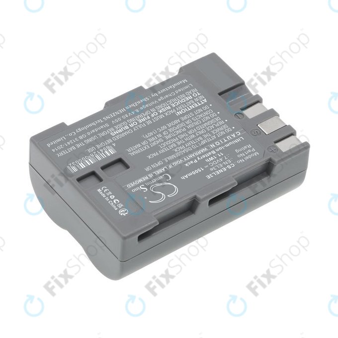 Batteria per Nikon D100, D200, D50, D70, D70s, D80, D300S, D700, D90, D300, EN-EL3e, Li-Ion, 1500mAh, 7.4V, HQ