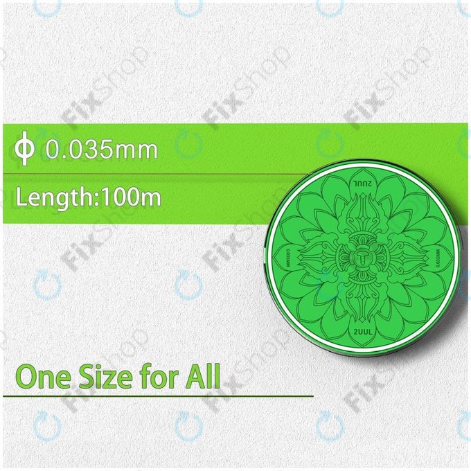 Filo ultrasottile per separazione LCD 0,035 mm x 100 m, 5 pz, 2UUL Vajra Wire