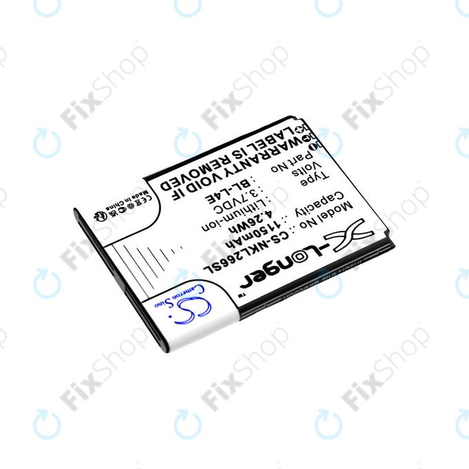 Batteria per Nokia 2660 Flip 4G, BL-L4E, Li-Ion, 3.7V, 1150mAh, HQ