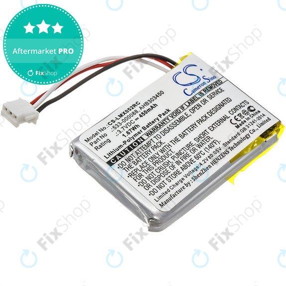 Batteria per Logitech MX Master, AHB303450, Li-Pol, 450mAh, 3.7V, HQ
