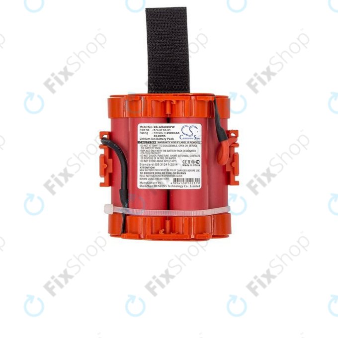 Batteria per Flymo 1200R-seriess, Gardena R40, R50, R70, R80-seriess, Husqvarna 105, 305, 308-seriess, McCulloch ROB R-seriess, 574 47 68-01, 2500mAh, HQ