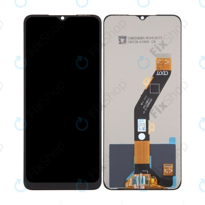 Schermo LCD per Infinix Smart 7 HD X6516, Vetro touch senza cornice