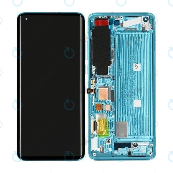Schermo per Xiaomi Mi 10 M2001J2G, Coral Green, Vetro touch con cornice, 56000600J200, Genuine Service Pack