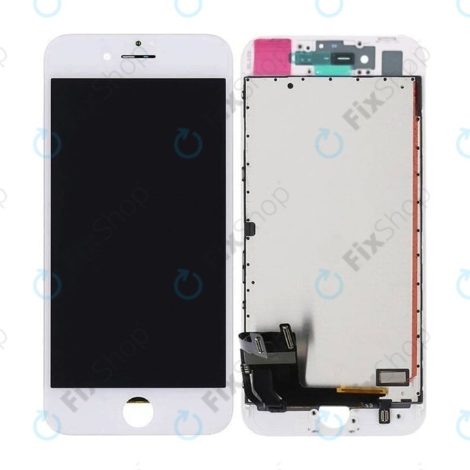 Schermo In-Cell per iPhone 8, SE (2020), SE (2022), White, Vetro touch con cornice, FixPremium