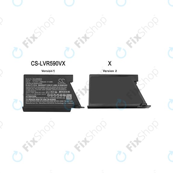 Batteria per LG Hombot, LG VR EAC62218202, Li-ion, 2600mAh, 14.4V, HQ