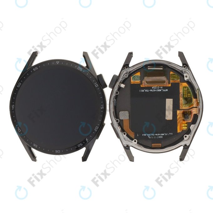 Schermo per Huawei Watch GT 3 46mm JPT-B19, Vetro touch con cornice, Black