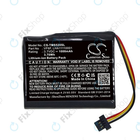 Batteria per TomTom Start 52, VF6F, Li-Ion, 1000mAh, 3.7V, HQ
