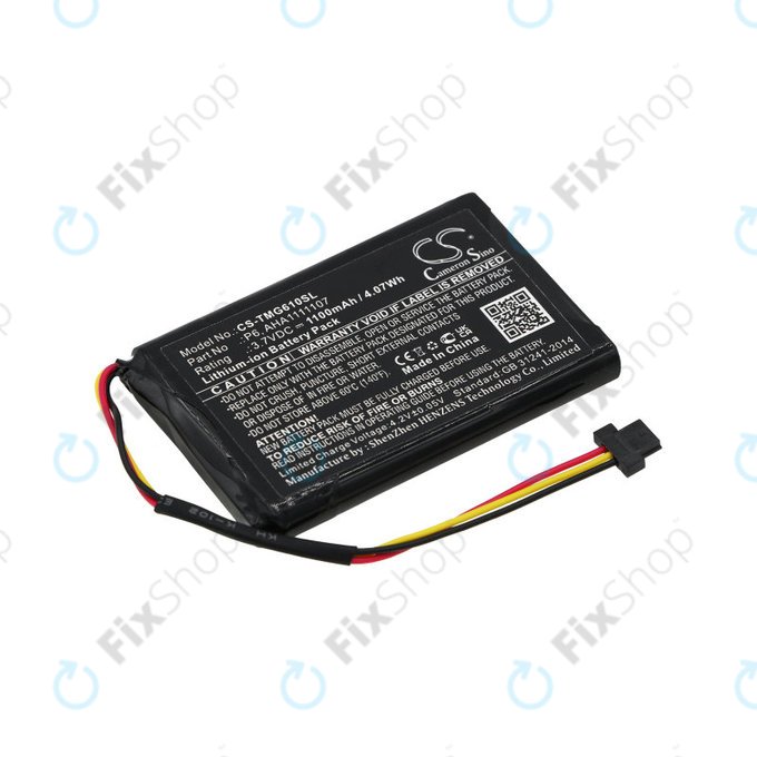 Batteria per TomTom Go 610, LAHA1111107, Li-Ion, 1100mAh, 3.7V, HQ