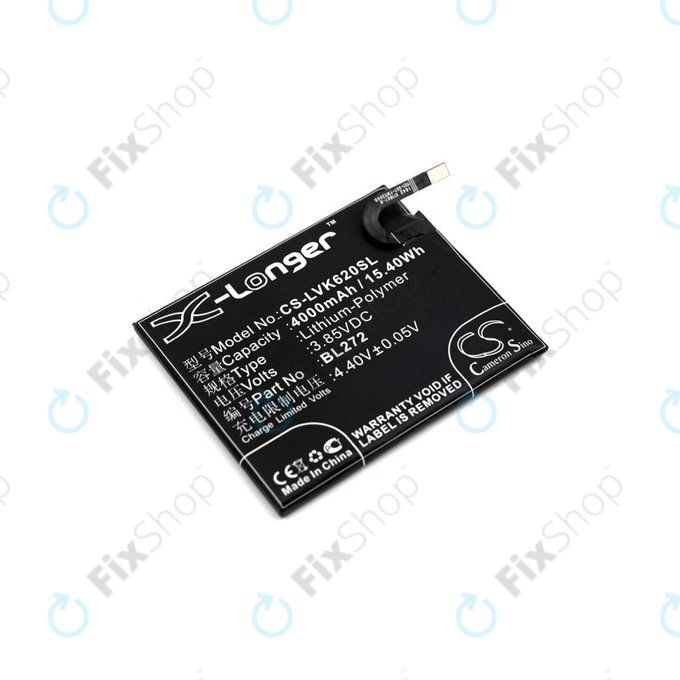 Batteria per Lenovo K6 Power, BL272, Li-Pol, 3.85V, 4000mAh, HQ