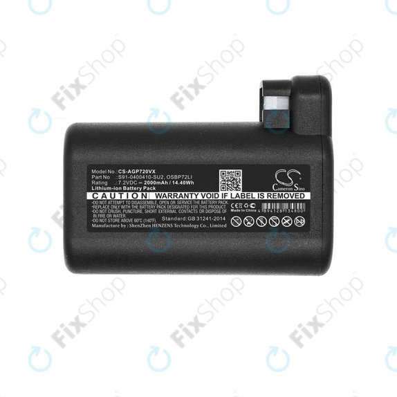 Batteria per AEG RX-seriess, Electrolux E, P-seriess, S91-0400410-SU2, OSBP72LI, OSBP72LI25, Li-Ion, 2000mAh, 7.2V, HQ