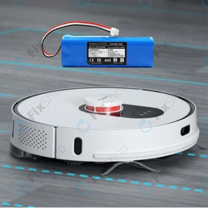 Batteria per Xiaomi Roidmi EVE Plus, Viomi, Lydsto, Proscenic, Tefal, XJT-2P4S-5200, Li-Ion, 5200mAh, 14.4V