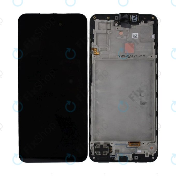 Schermo per Samsung A17 A176B, Black, Vetro touch con cornice, GH82-38045A, Genuine Service Pack