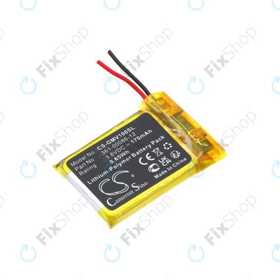Batteria per Garmin Femix 6s Pro, Venu 361-00086-12, Li-Pol, 170mAh, 3.8V, HQ