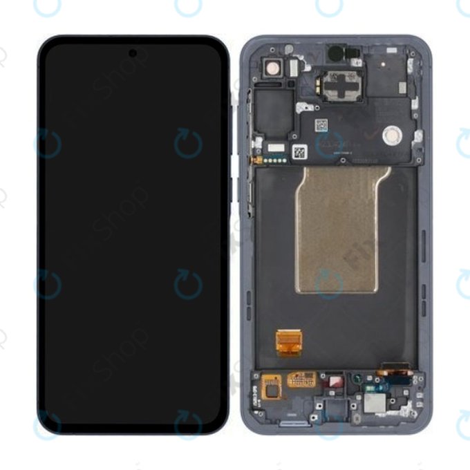 Schermo per Samsung A55 A556B, Awesome Navy, Vetro touch con cornice, GH82-34305A, Genuine Service Pack