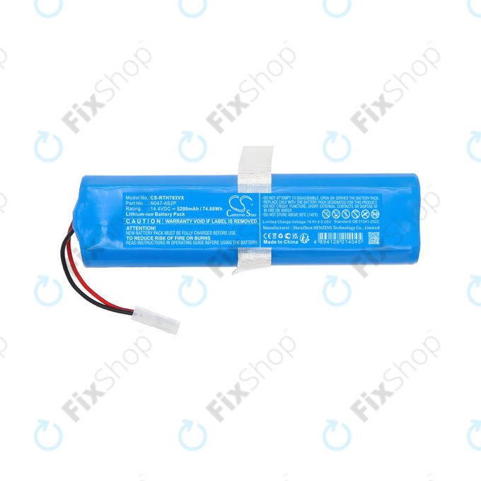 Batteria per Rowenta X-Plorer seriess 95, N047-4S2P, Li-Ion, 5200mAh, 14.4V, HQ