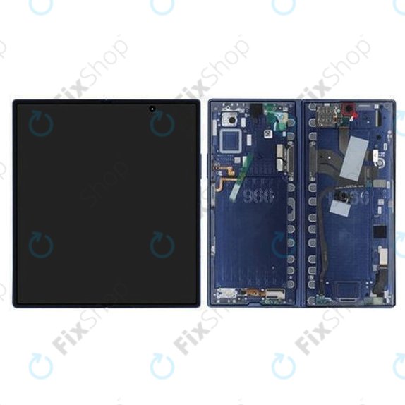 Schermo OLED per Samsung Z Fold 7 F966B, Blue Shadow, Vetro touch con cornice