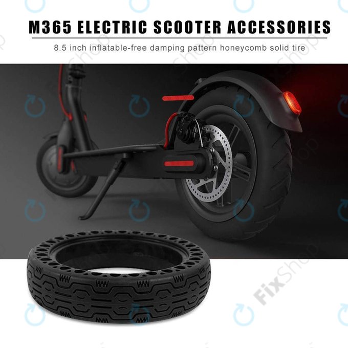 Pneumatico tubeless pieno resistente Tipo 2 per Xiaomi Mi Electric Scooter 1S, 2, M365, Essential, Pro, Pro 2, Black